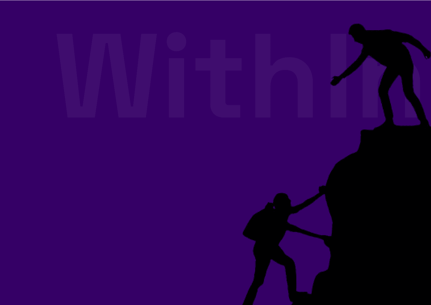 People supporting each other on a climb